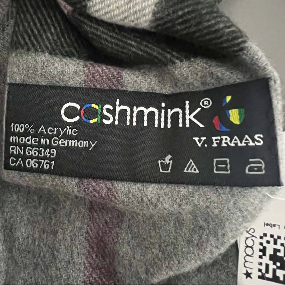 V. Fraas Cashmink‎ Plaid The Long Scarf